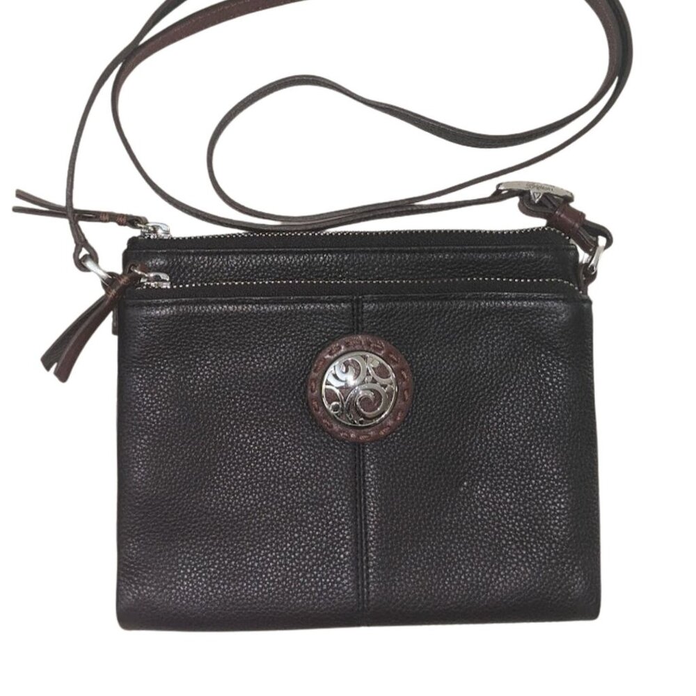 BRIGHTON BLACK LONDON GROOVE SELENA SUPERFRONT WALLET CROSSBODY ORGANIZER